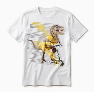Escooter Electroroller E-Roller T-Rex Bestseller Unisex T-Shirt - White