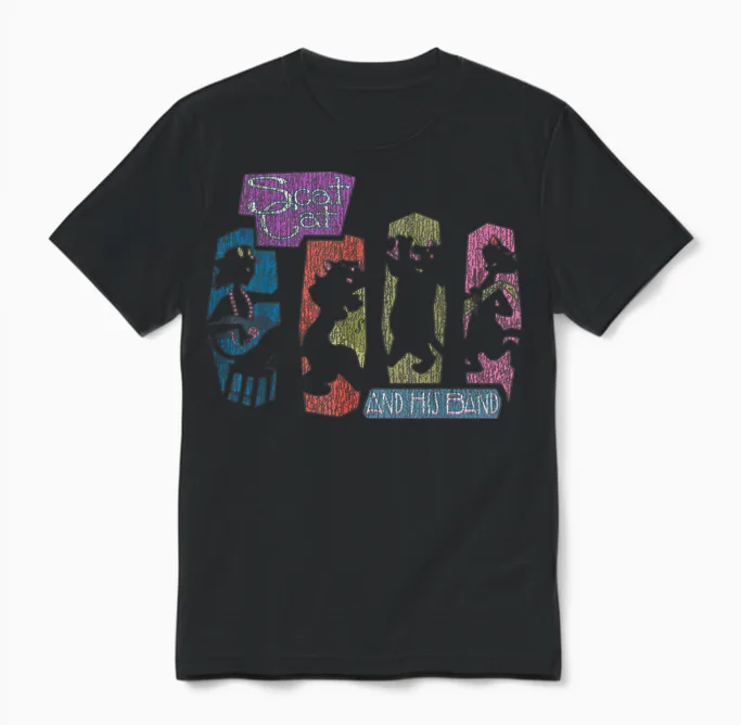 Disney the Aristocats Scat Cat and His Band T-Shirt, Black, S Unisex T-Shirt in Black