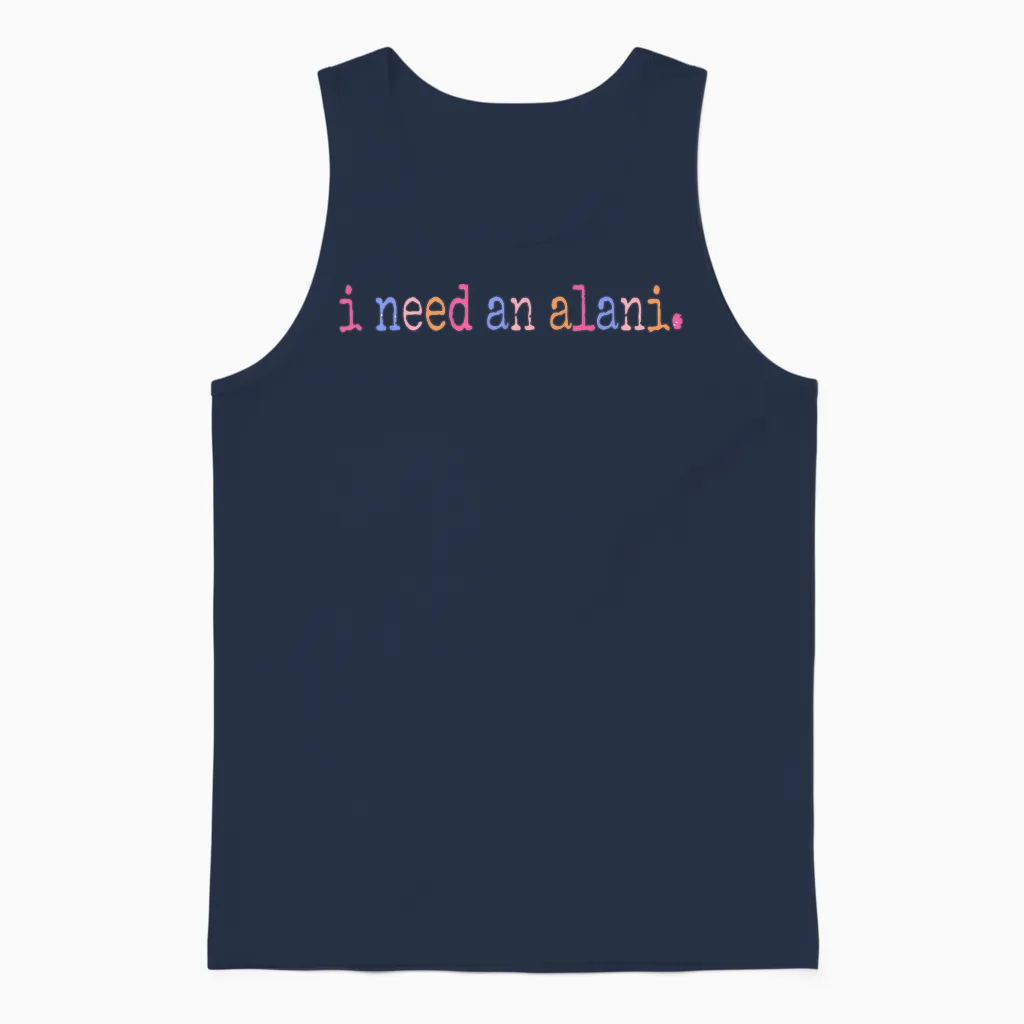 I Need an Alani Summer Drink Summer Girl Summer Vacation Unisex Tank Top in Navy