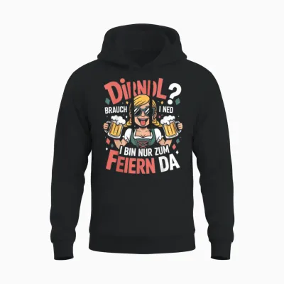 Passend Für Oktoberfest Outfit Damen Trachtenshirt Trachten Unisex Hoodie - Black