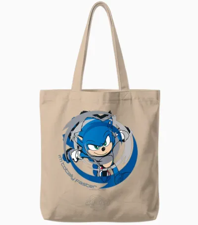 Sonic the Hedgehog : Movie 3 Tote Bags - Natural