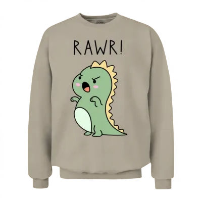 Dino Rawr Unisex Sweatshirt - Sand