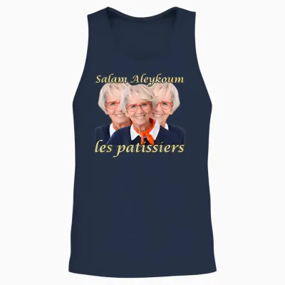 Salam Aleykoum the Funny Pastry Chefs Meme. Unisex Tank Top - Navy