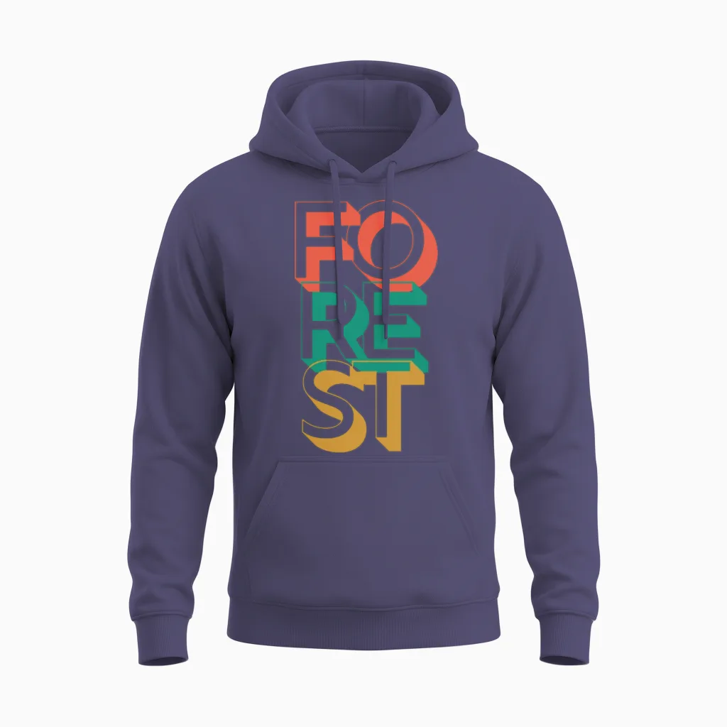 Retro Forest Unisex Hoodie - Heather Sport Dark Navy