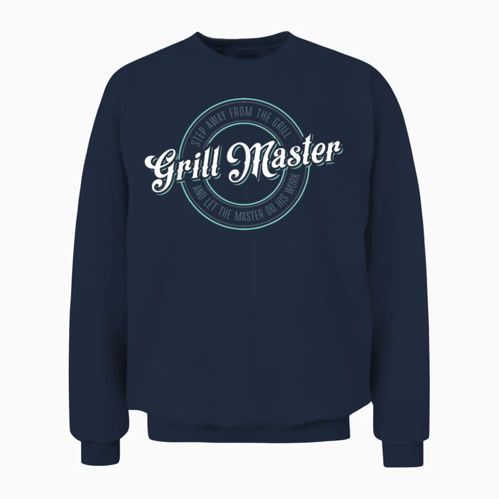 Mens Funny Bbq Grill Master & Grilling Gift Unisex Sweatshirt in Navy