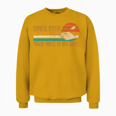 Funny Cornhole Retro Unisex Sweatshirt - Gold