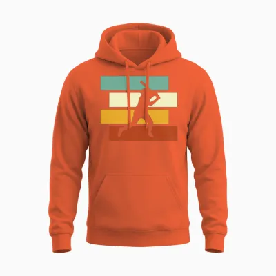 Baseball Retro Unisex Hoodie - Orange
