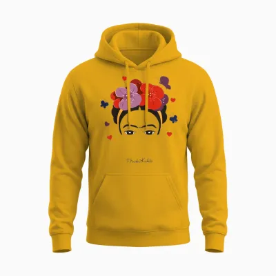 Children's Frida Kahlo Kids - Variety of Items T-Shirt, Pink Unisex Hoodie - Gold