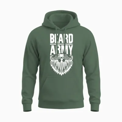 Beard Army Unisex Hoodie - Military Green