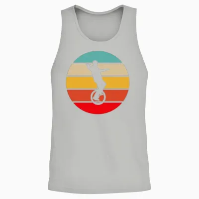 Unicycle Retro Unisex Tank Top - Ash