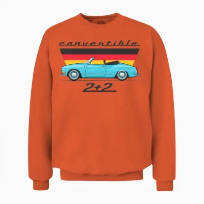 2 Plus 2 Olympic Blue Unisex Sweatshirt - Orange
