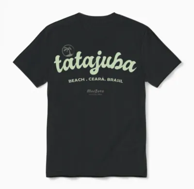 Tatajuba Beach Retro Unisex T-Shirt - Black