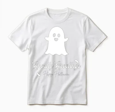 Ghostly Greetings Unisex T-Shirt - White