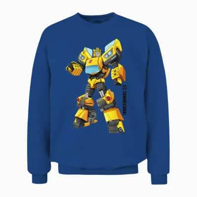 Transformers Bumblebee Autobots Epic Pose Logo T-Shirt, Blue Unisex Sweatshirt - Royal