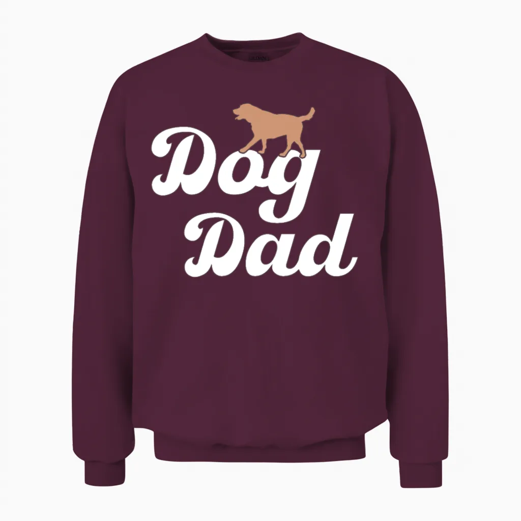 Dog Dad Unisex Sweatshirt in Maroon