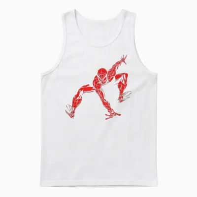 Marvel Spider-Man: Brand New Day Red & Black World Tour Unisex Tank Top - White
