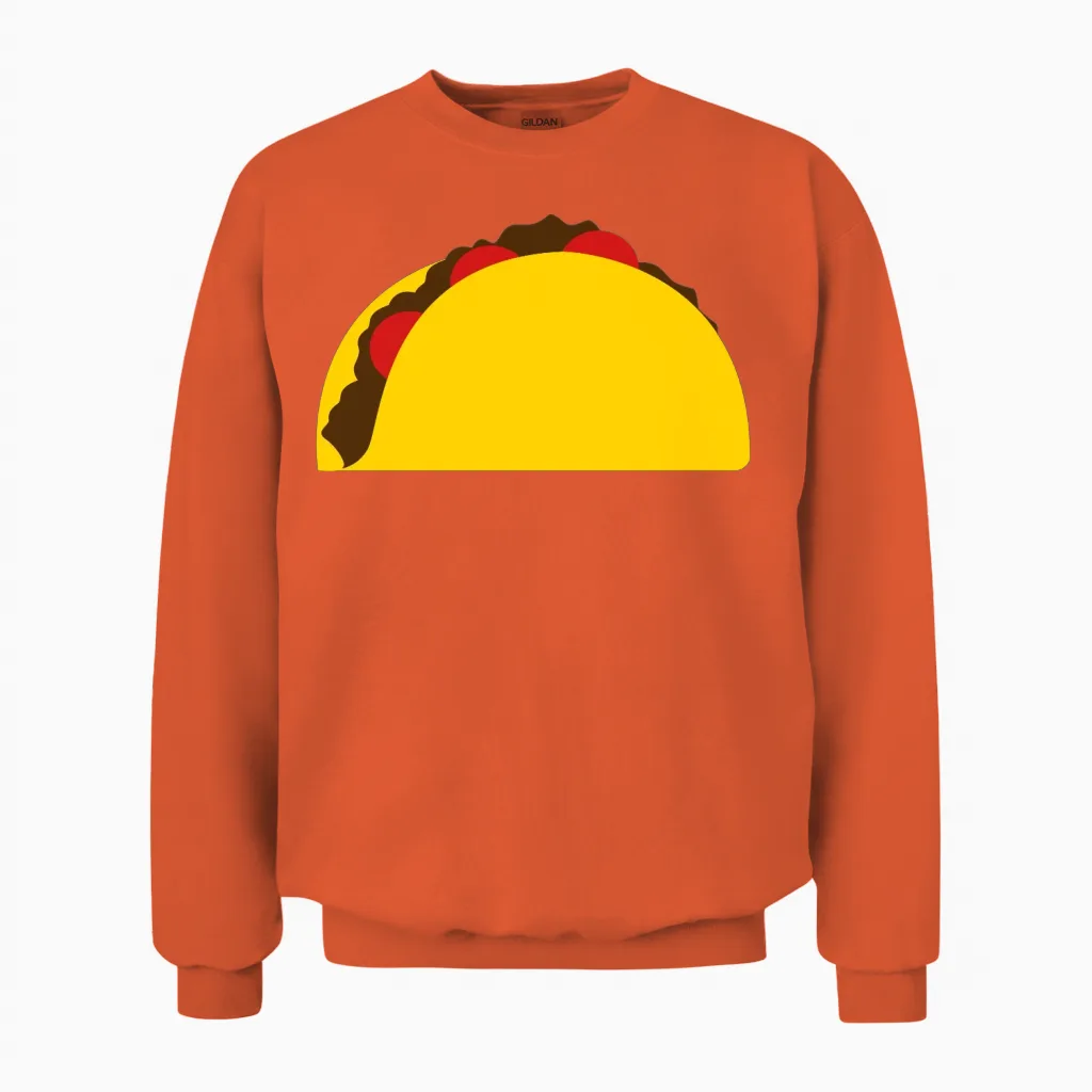 Make Tacos Not Walls Unisex Sweatshirt in Orange