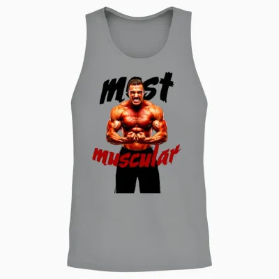 Gym Shirt, Most Muscular Pump Cover,gym Lover Gift Unisex Tank Top - Sport Grey