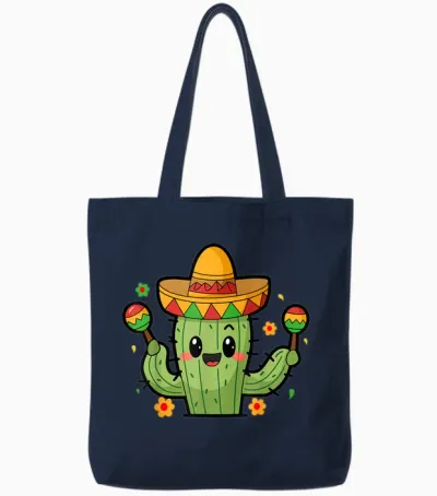 Chapeau Cactus Tote Bags - Navy