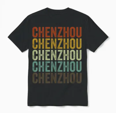 Chenzhou China Retro Vintage Unisex T-Shirt - Black