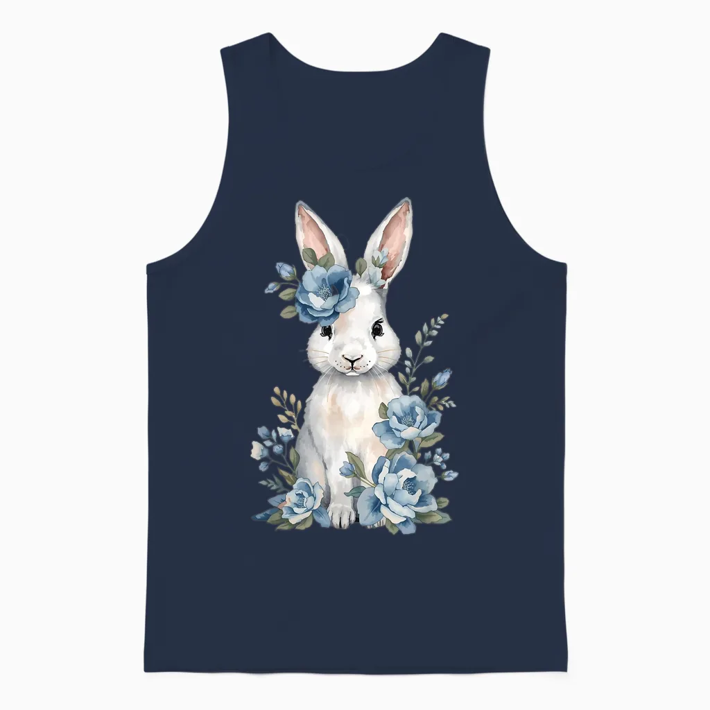 Kaninchen, Hasenohren, Osterhasen Kostüm, Osterdeko, Ostern Unisex Tank Top in Navy