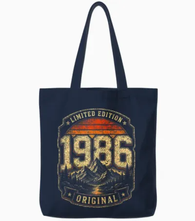 40. Geburtstag Mann Frau 40 Jahre 1986 Deko Geschenk Lustig Tote Bags - Navy