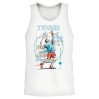 Tennis Player Unisex Tank Top - White – 2