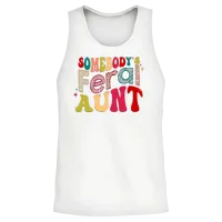 Somebody's Feral a Retro Unisex Tank Top - White – 2