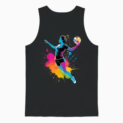 Handballer Women's / Girls' Handball T-Shirt, Black, S Unisex Tank Top - Black