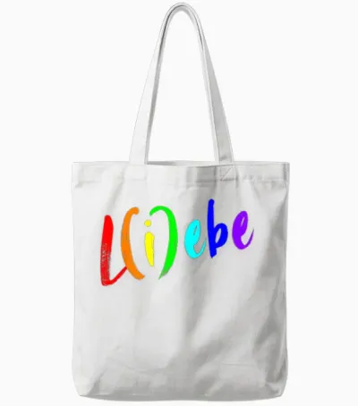 Liebe Lebe L(i) Ebe Lustiger Spruch Statement Love Geschenke Tote Bags - White