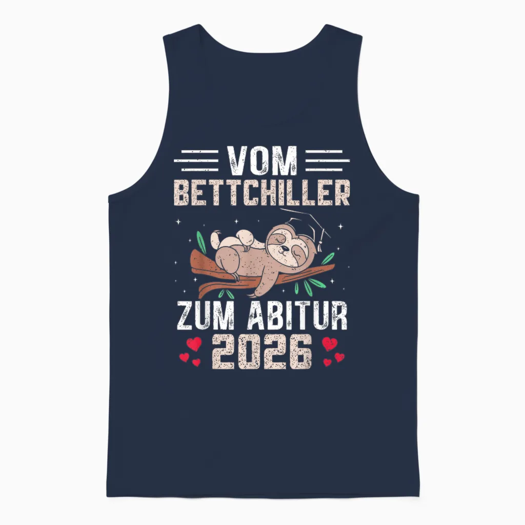 Abiturient Vom Bettchiller Zum Abitur 2026 Lustig Abi 2026 Unisex Tank Top in Navy