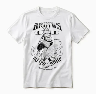 Brutus Tatttoo Shop Unisex T-Shirt - White