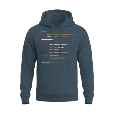 Lines of Code on Dark Mode for Programming Lovers Unisex Hoodie - Dark Heather