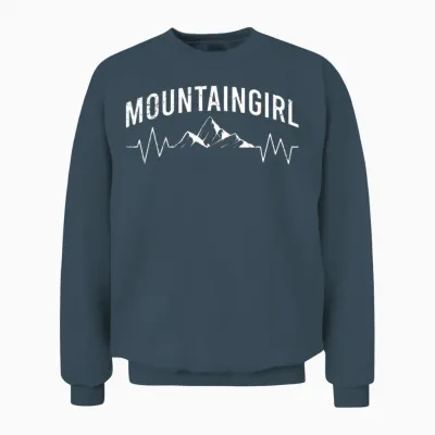 Mountain Girl Mountaineers Climbing and Hiking Unisex Sweatshirt - Dark Heather