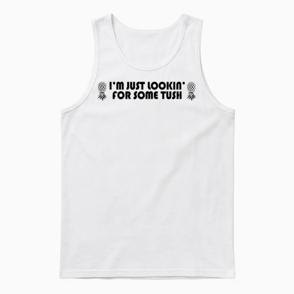 Funny Swinger Slogan Merchandise Unisex Tank Top in White