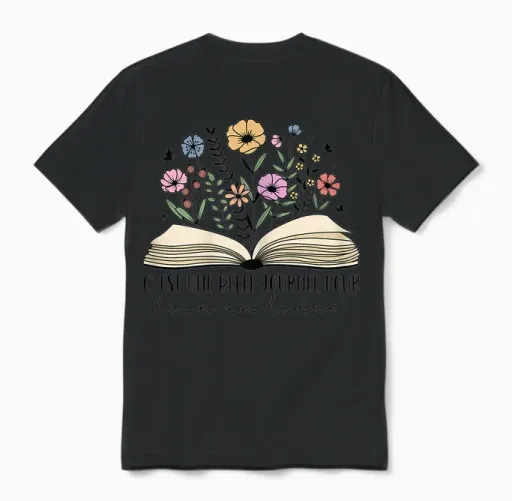 It's a Beautiful Day to Read a Book Gift Reading Unisex T-Shirt in Black