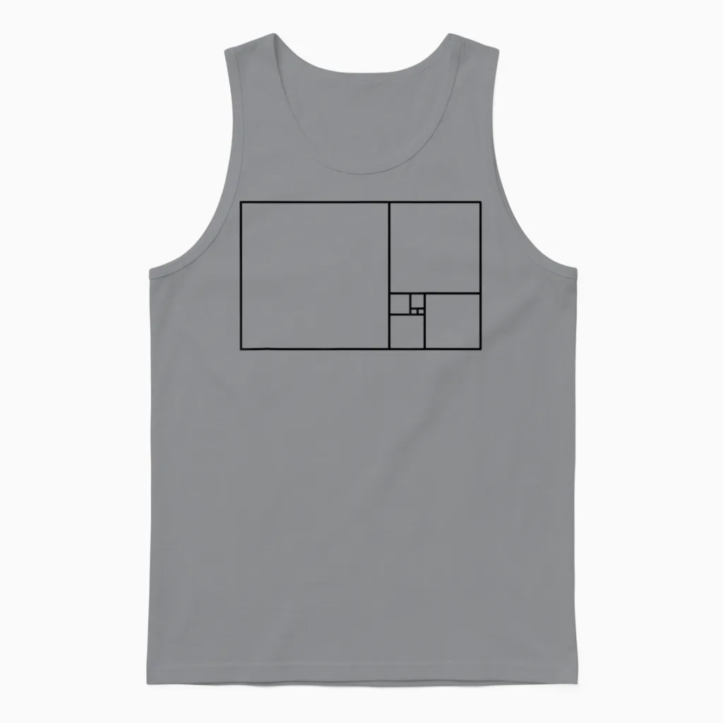 Goldenes Fibonacci-Verhältnis Rechteck Unisex Tank Top in Sport Grey