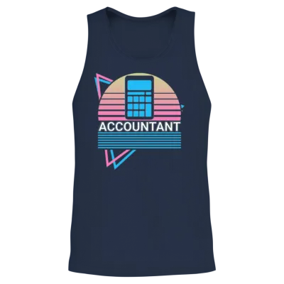 Accountant Accounting Cpa Retro Unisex Tank Top - Navy
