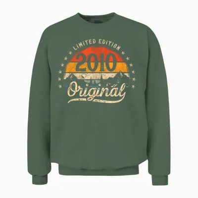Limited Edition Original 2010 16 Jahre 16. Geburtstag Junge Unisex Sweatshirt - Military Green