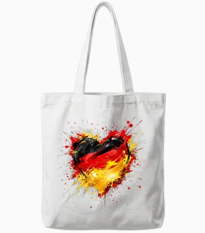 Deutschland Herz Tote Bags - White