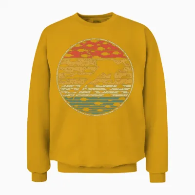 Retro Scuba Diver Unisex Sweatshirt - Gold