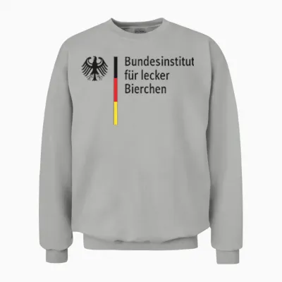Bundesinstitut Für Lecker Bierchen – Bier Spaß Unisex Sweatshirt - Ash