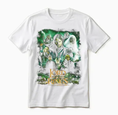 Lord of the Rings Hero Group T-Shirt Small Unisex T-Shirt - White
