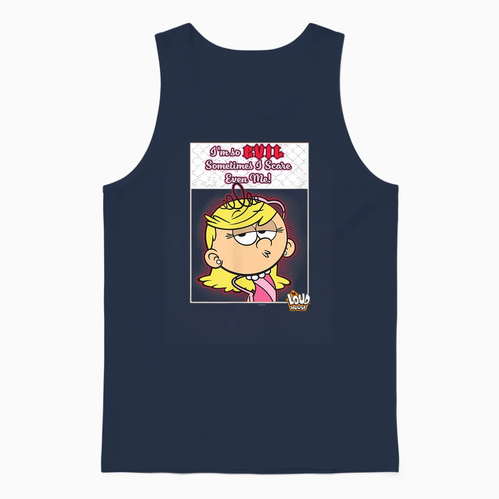 The Loud House I'm So Evil Sometimes I Scare Even Me Lola Unisex Tank Top in Navy