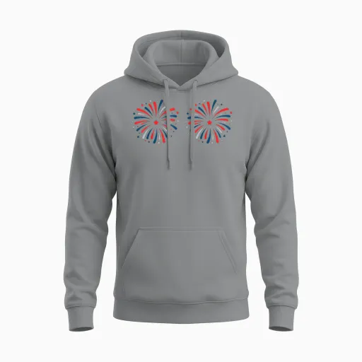 Just Here for the Fireworks Funny Shirt for Couple Men Women Unisex Hoodie - Sport Grey