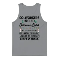 Co Workers Are Like Christmas Lights Unisex Tank Top - Sport Grey – 1
