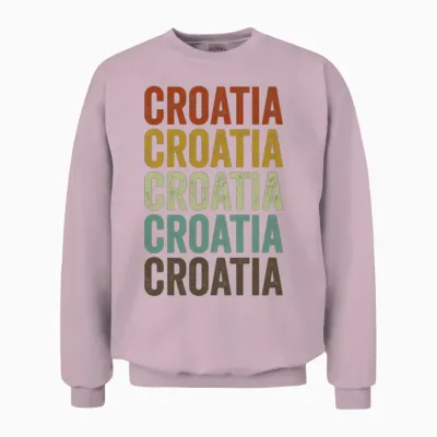 Costa Rica Retro Vintage Unisex Sweatshirt - Light Pink