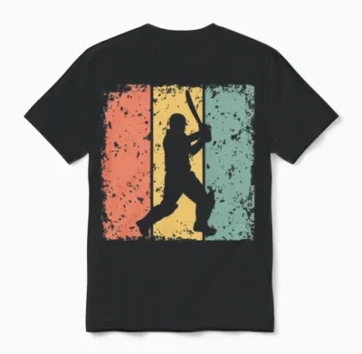 Cricket Retro Unisex T-Shirt - Black