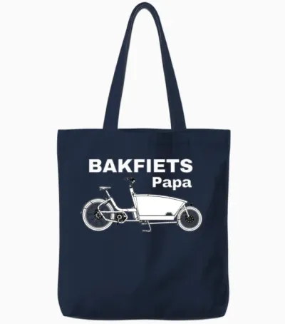 Bakfiets Papa Tote Bags - Navy