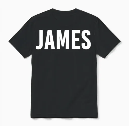 James, James Unisex T-Shirt in Black